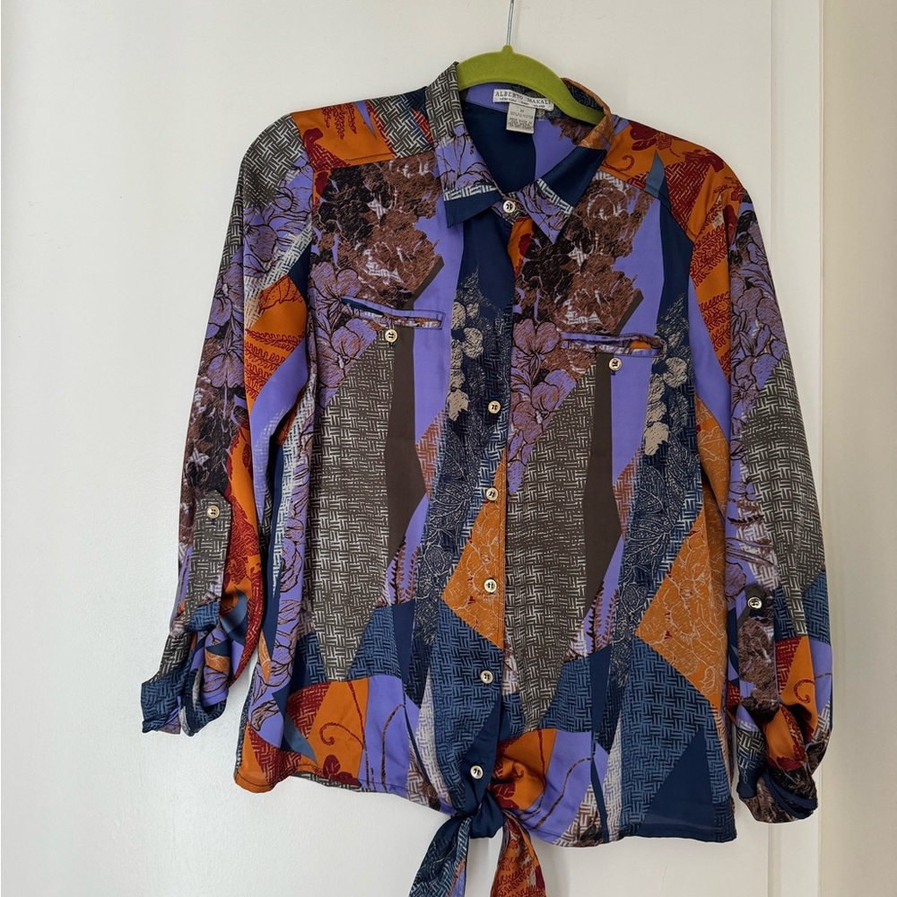 Alberto Makali Multicolor Artistic Blouse